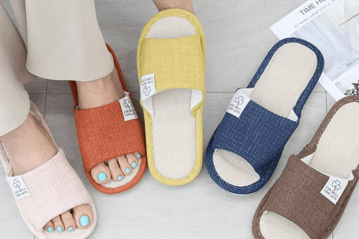 층간소음 거실 실내 슬리퍼 거실화 여름 린넨 사무실 쿠션 실내화 룸슈즈 5color