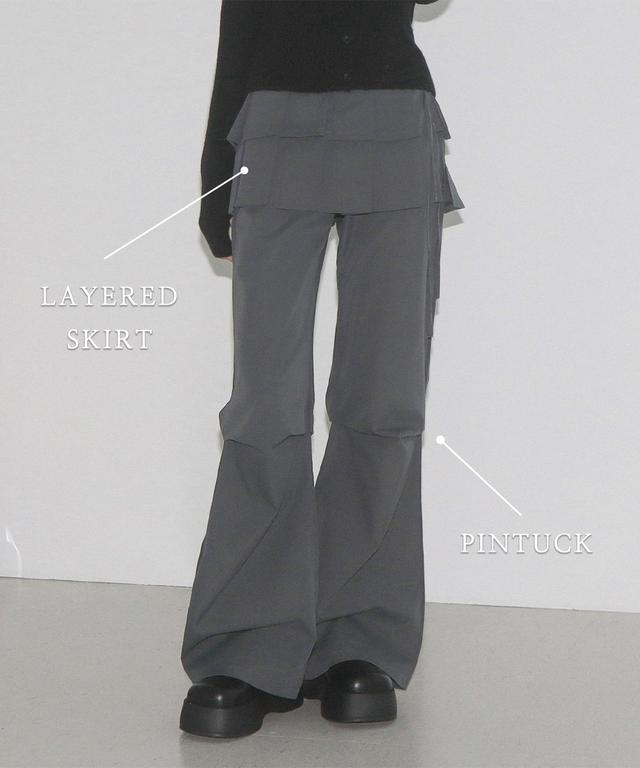 코이세이오 Coyseio Double Waisted Pleats Skirt Black - 위시버킷