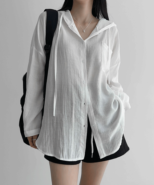 [☂️장마템][살안타템]무지 후드 셔츠