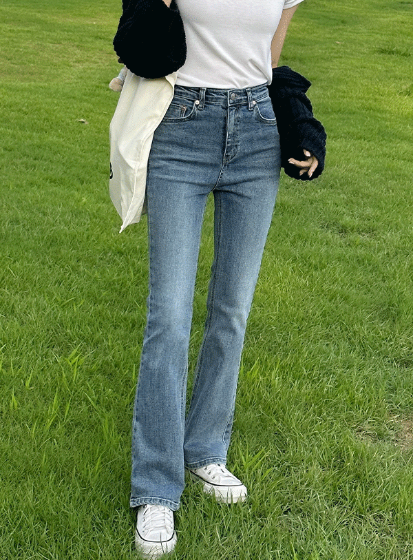 [가을팬츠] 퀸즈 슬림 부츠컷 데님 팬츠