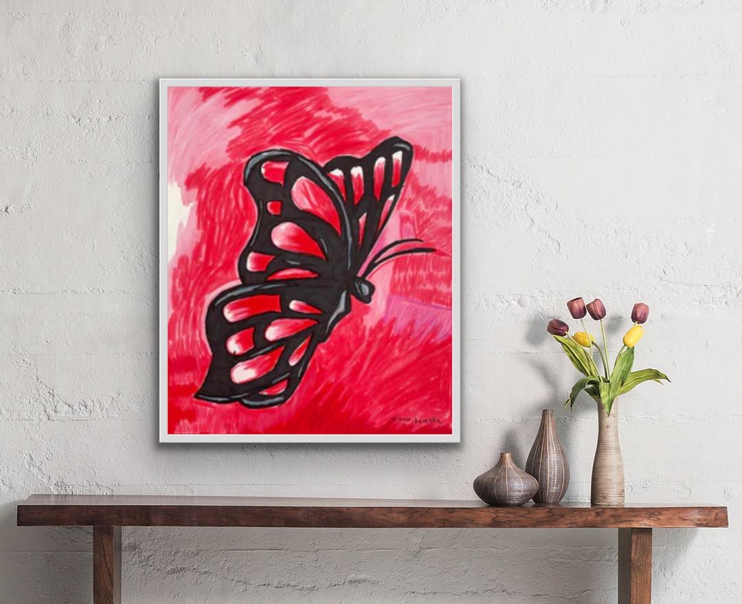 Red Butterfly - ORIGINAL 14x17” - Original Art ($350.00)