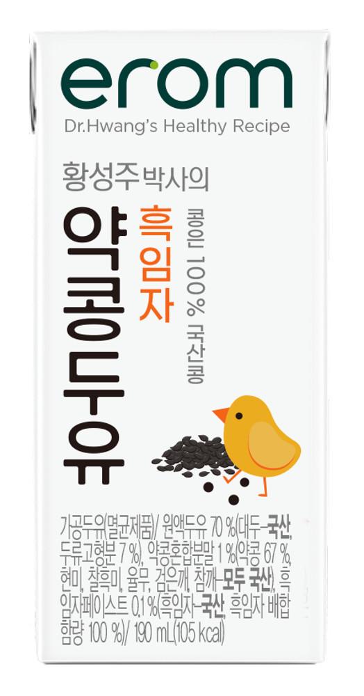 이롬 황성주 국산콩 약콩두유(흑임자) 190ml X 60팩