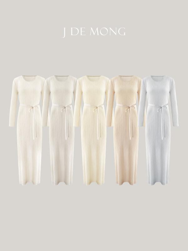 [제이드몽플리츠]글로우 매트 긴팔 원피스(ops)