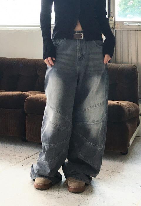 Close denim pants [black]