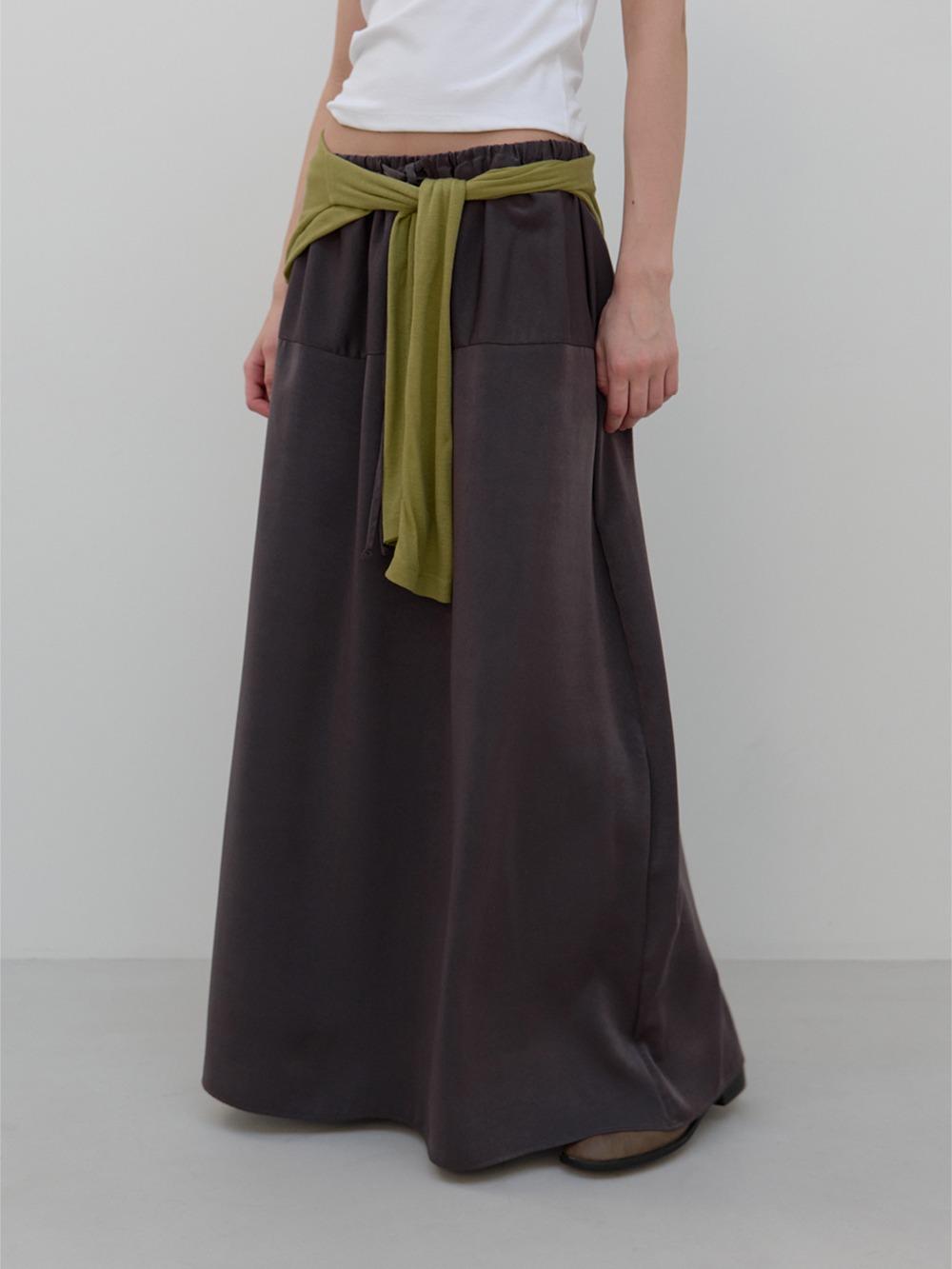Fluid String Skirt (brown)