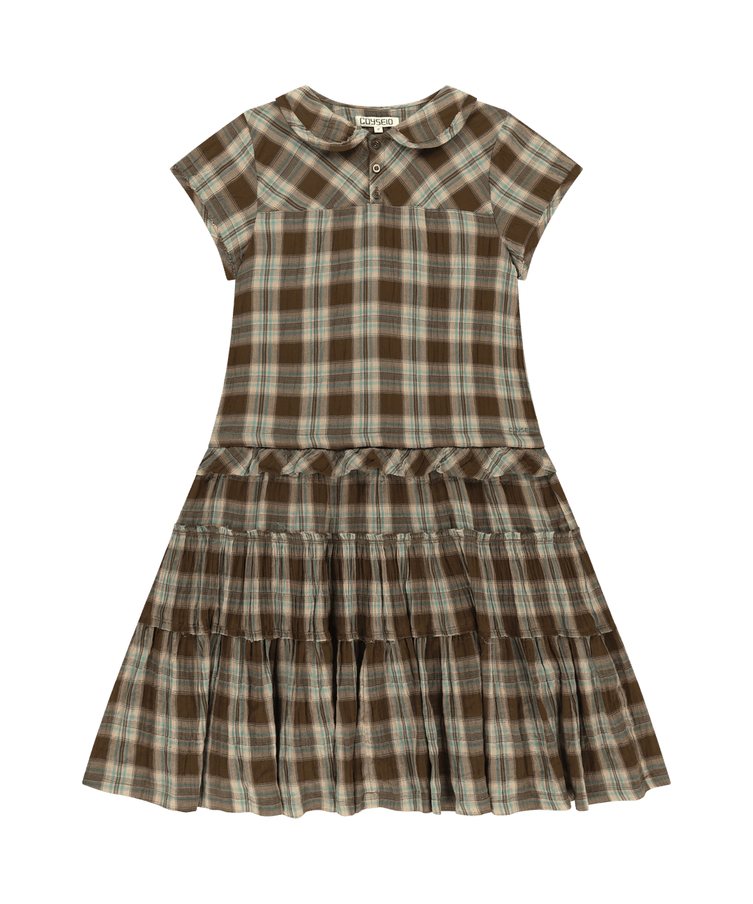 RAW EDGE CHECK ONE PIECE BROWN