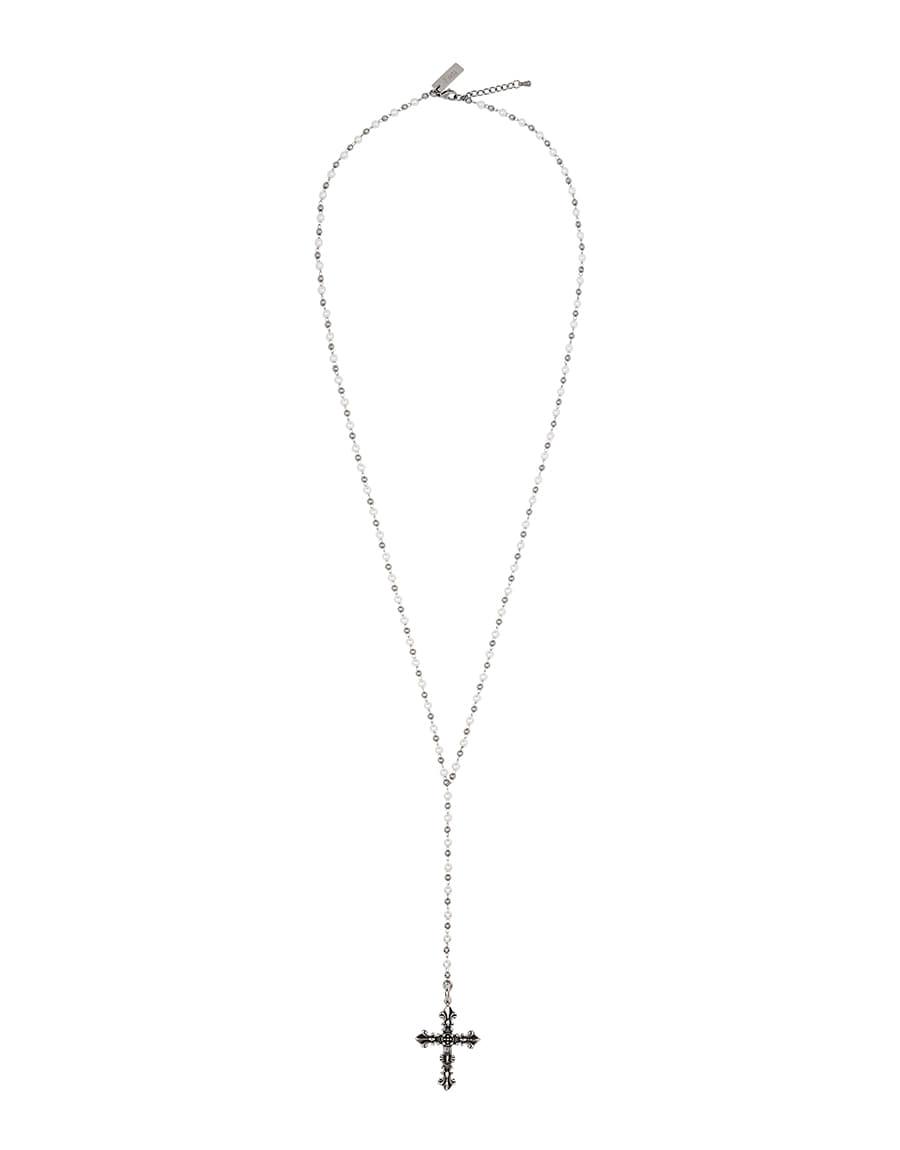 [1159] Cross Rosarium Necklace