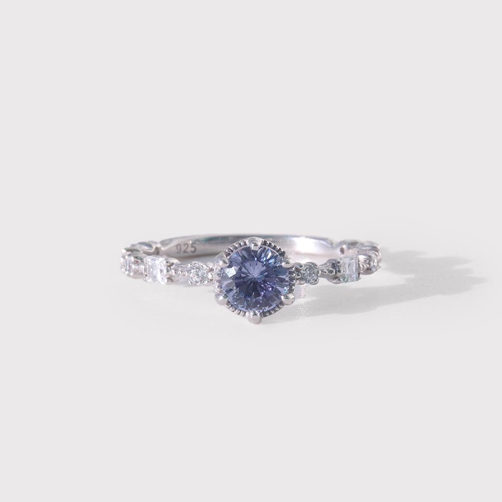 [925silver]푸른새벽 랩그로운 사파이어링
