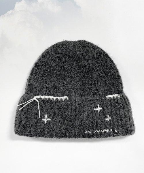 핸드 스티치드 비니_챠콜