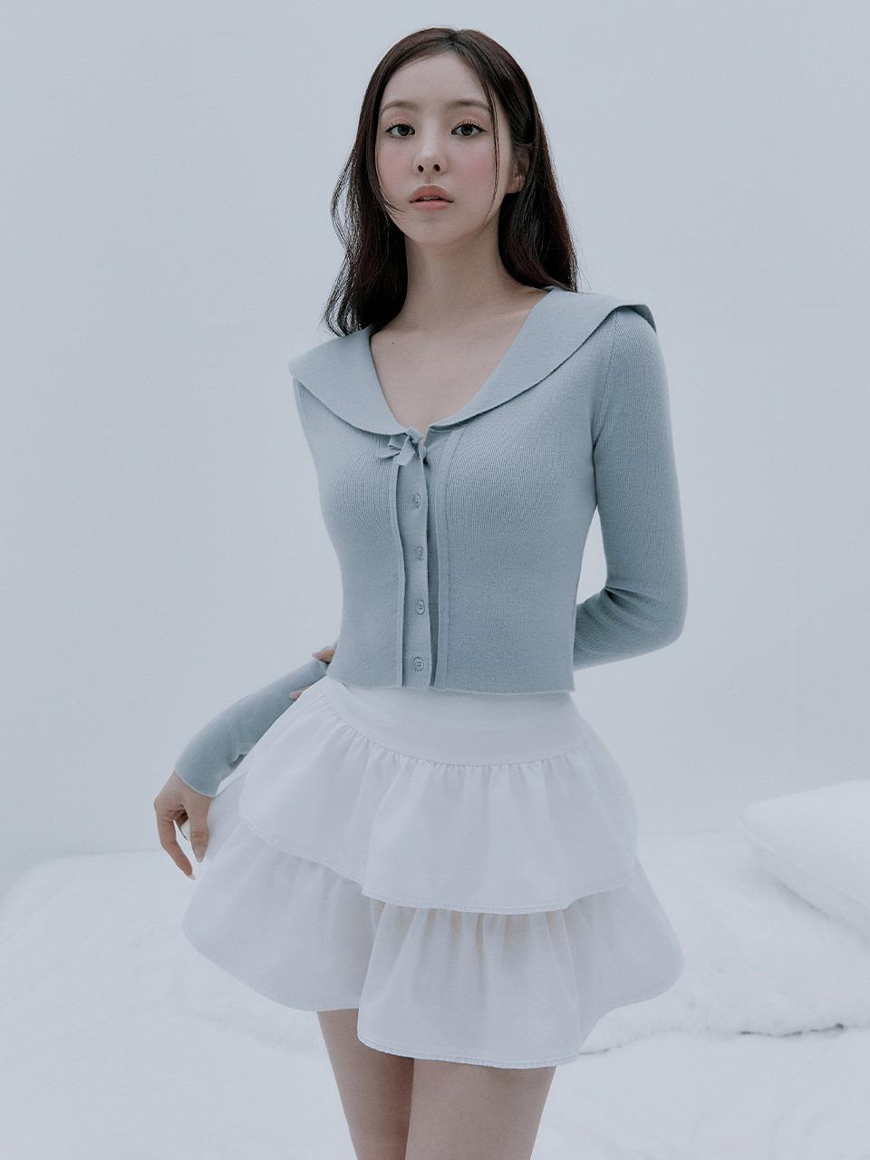 [3/11 예약배송] Posy ribbon crop cardigan