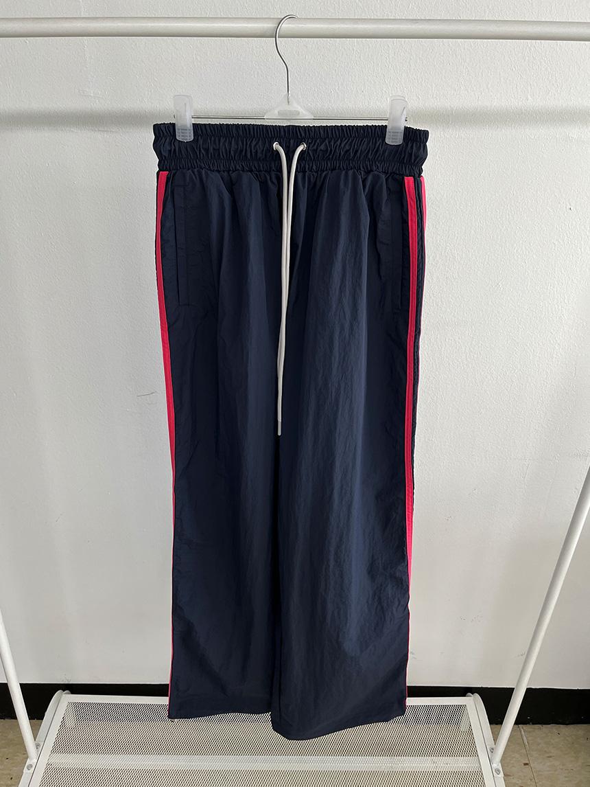 nylon track pants - raspberry