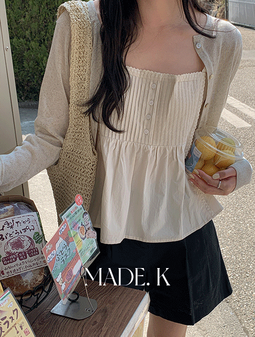 케이클럽 [단독][자체제작/오늘출발/1만장돌파!/뉴컬러추가!/S-XL/바캉스룩🌴]#여름💙 미닛트 레이스 핀턱 나시 블라우스 (데이트룩/휴양지룩/장마룩/나시블라우스/여름블라우스/레이스블라우스/핀턱블라우스)