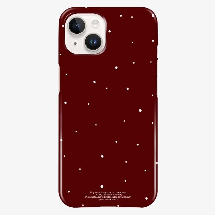 burgundy wine snowing iPhone Case 아이폰 갤럭시 케이스