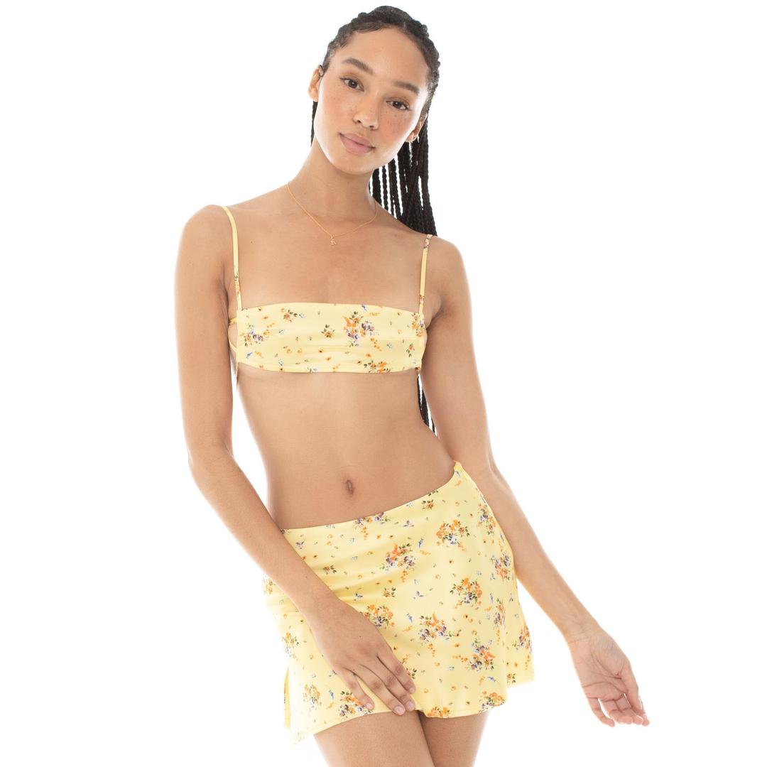 Itsi Floral Skirt - Lemon / XXS