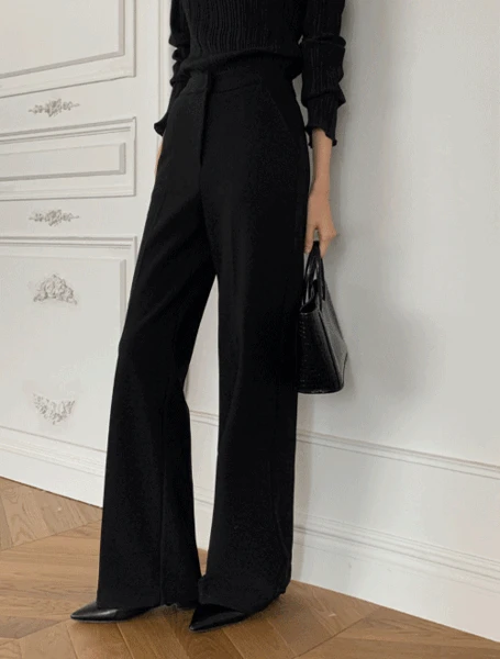 [🎖️팝업1등팬츠🎖️][뱃살커버1등/쫀ㅡ득스판/신이내린몸매/1천장돌파][made]  쫀득 복부커버 세미 와이드 슬랙스 (가을/간절기/신상/데일리/데일리룩/출근룩/하객룩/격식룩/데이트룩/복부커버/복부커버팬츠/와이드/슬랙스)