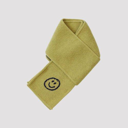 WOOL KNIT MUFFLER LOVE OLIVE
