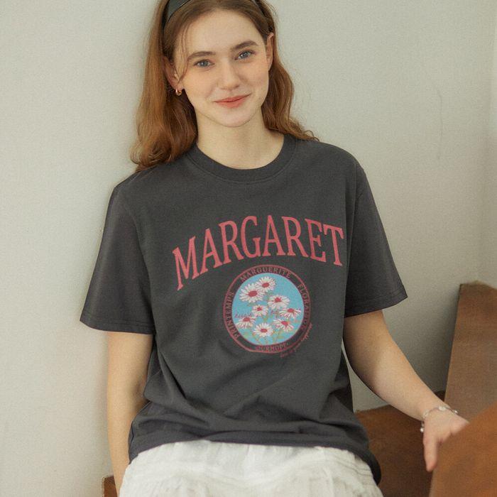 Vermilion Margaret Artwork T-shirt - Dark grey