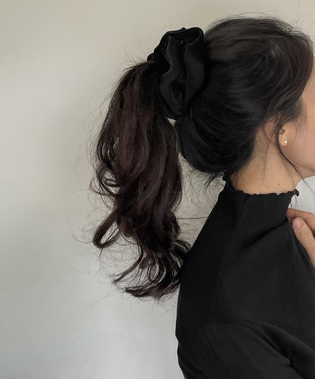 벨벳 풍성 소프트 왕 곱창 밴드 머리 끈 고급 헤어 슈슈 스크런치