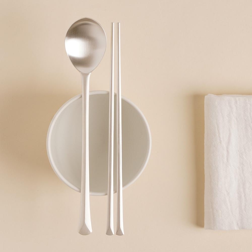 은고 민자삼각 예단 은수저 세트 순은 99%