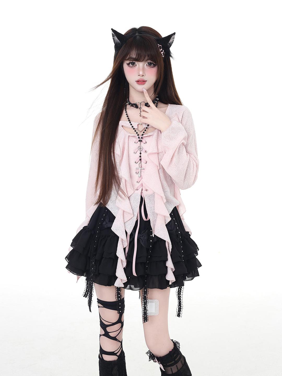 Crazy Girl Holiday Atmosphere Chiffon Top