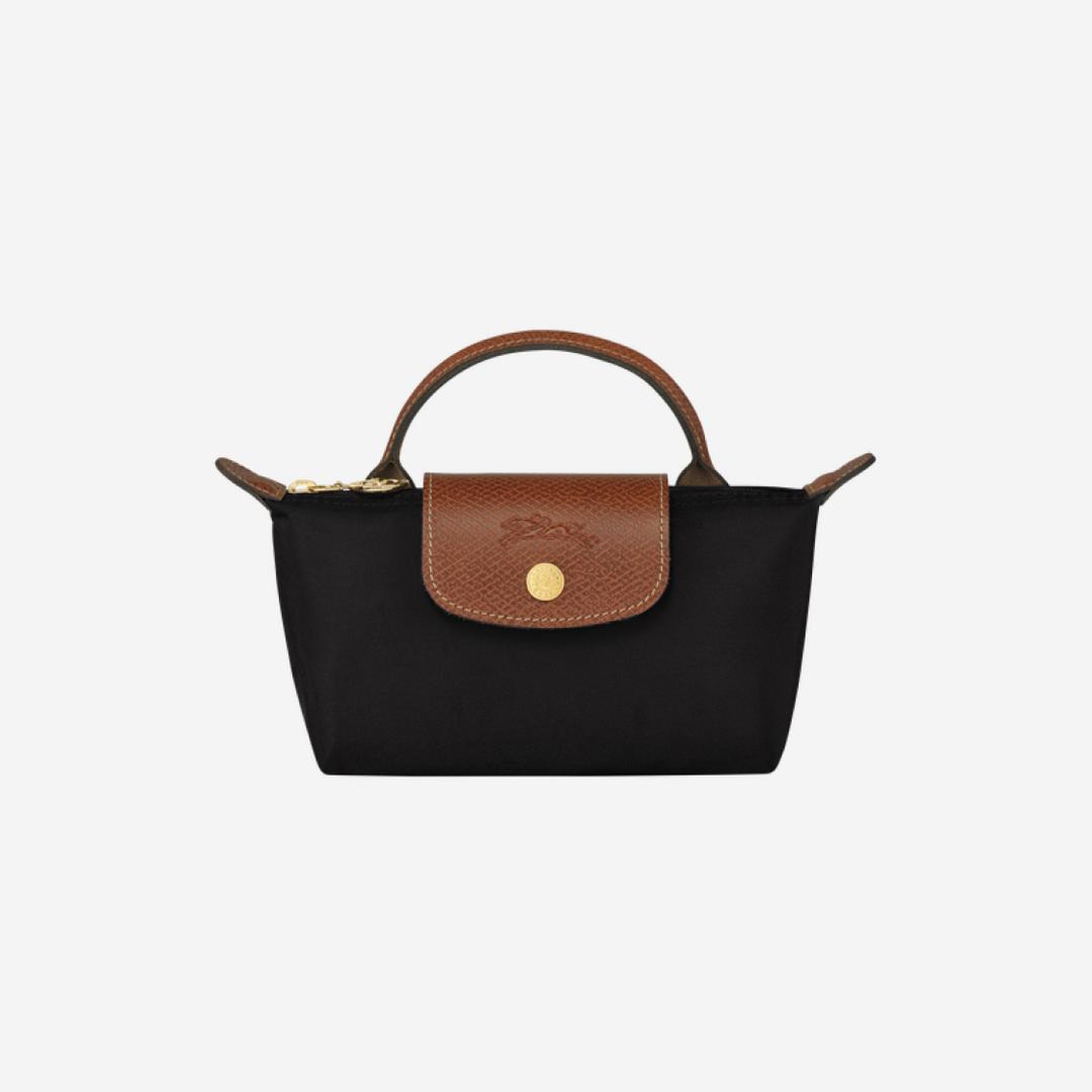 Longchamp Le Pliage Original Handle Pouch Black