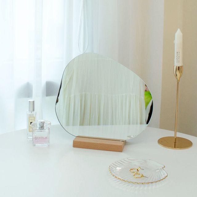 픽홈 탁상거울 스탠드 비정형 화장 거울 3종 노프레임 페블 거울