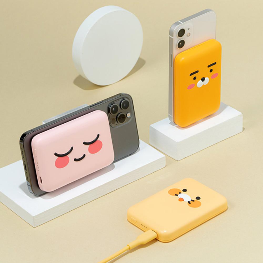 카카오프렌즈 어부바 무선 충전 보조배터리 5000mAh (케이블포함)