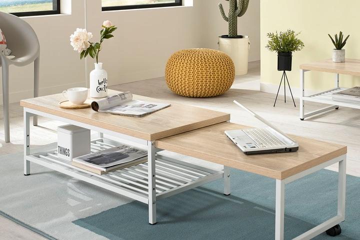 [빠른배송] 철제 좌식 거실 테이블 확장형