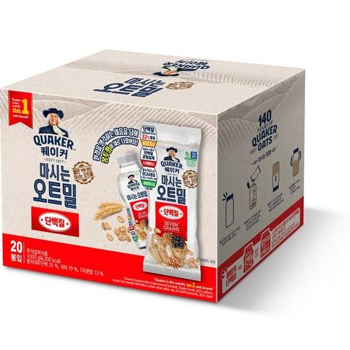 퀘이커 마시는 오트밀 단백질 낱봉팩 20p, 1kg, 1개 - 쌀/잡곡류 | 쿠팡