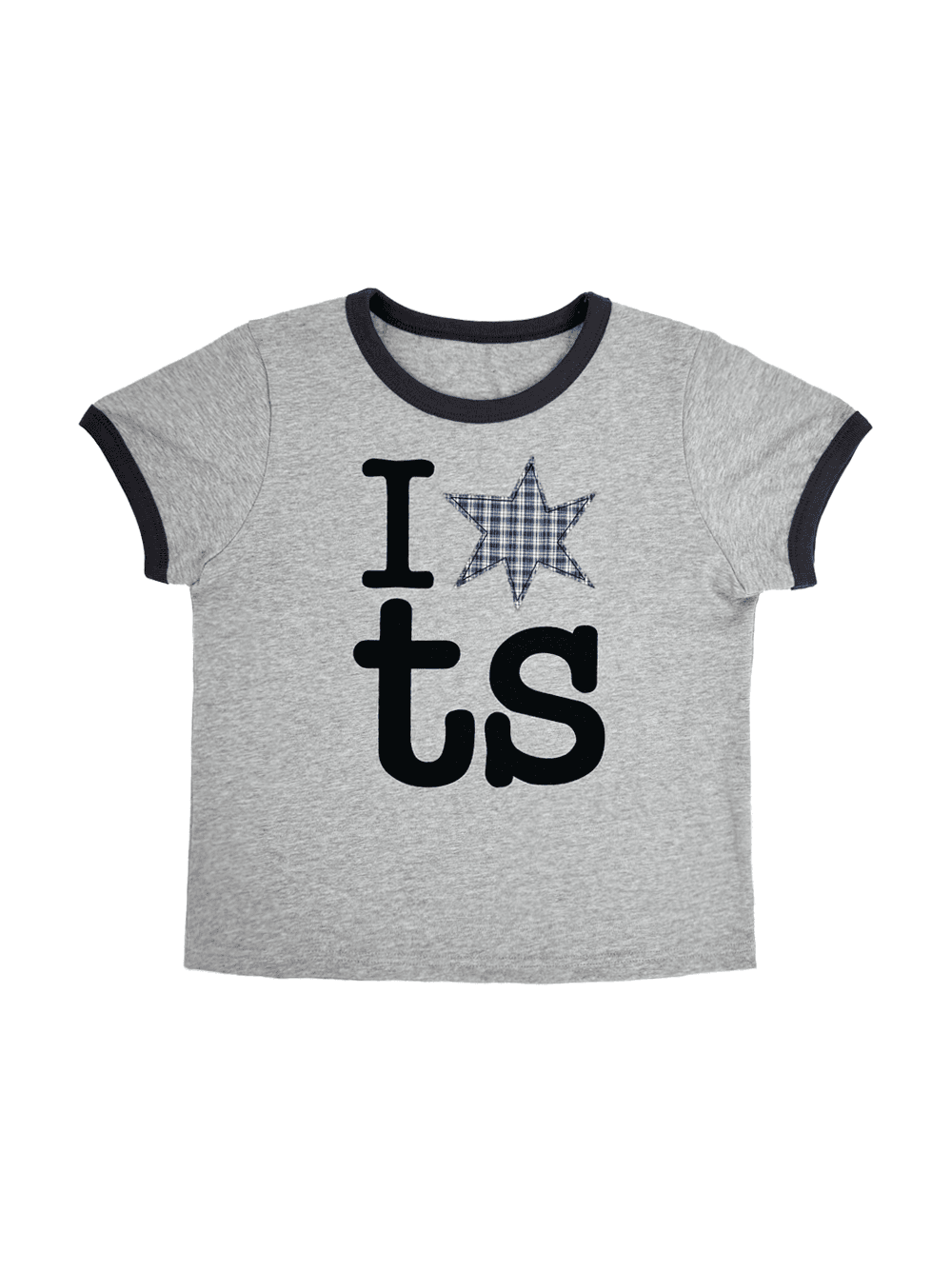 W Ringer Tee in Grey