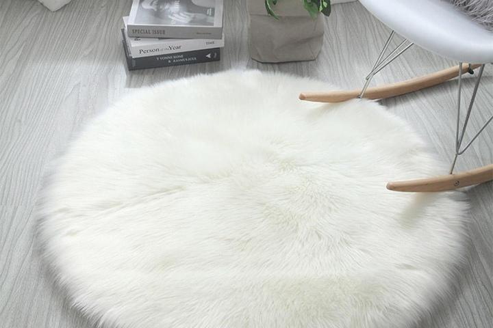 [해외] 감성 인테리어러그 페이크퍼 털카페트 원형