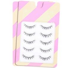 keka 인조속눈썹 자연스러운 속눈썹 연장 아이래쉬 재사용가능 1개 5P, 블랙, 4개