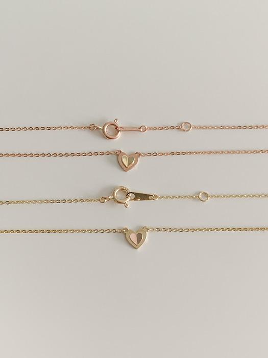 14k 트윈 하트 목걸이