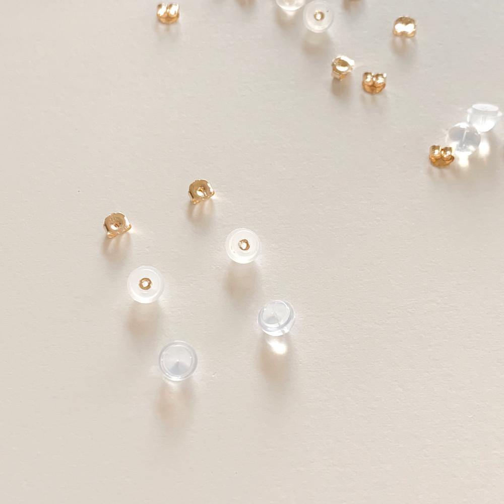 [르앙] 14k 실리콘 클러치 4종 / 금 귀걸이 뒷 마개