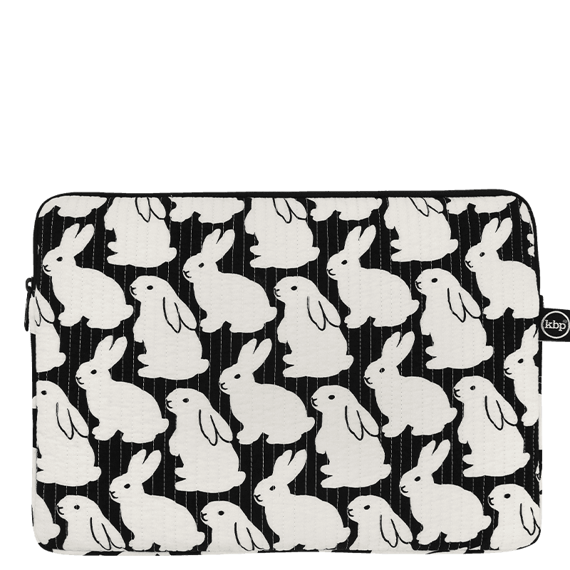 Quilting Little Black Bunnies Laptop Pouch 퀼팅 리틀 블랙 버니즈 랩탑 파우치