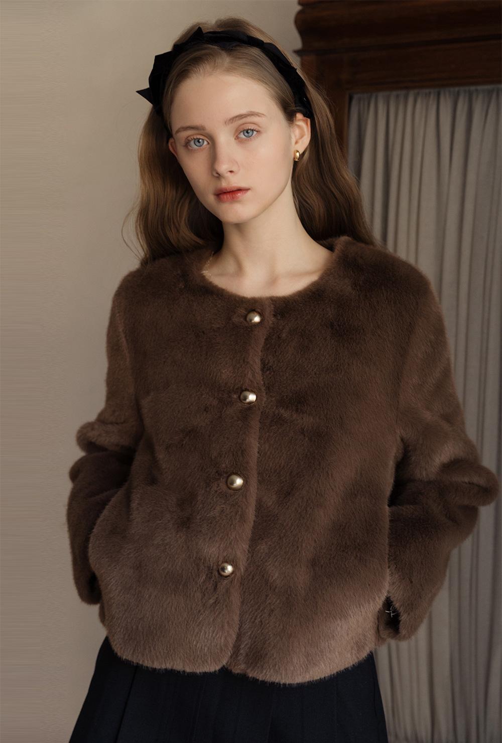 Ette Brown Fur Jacket