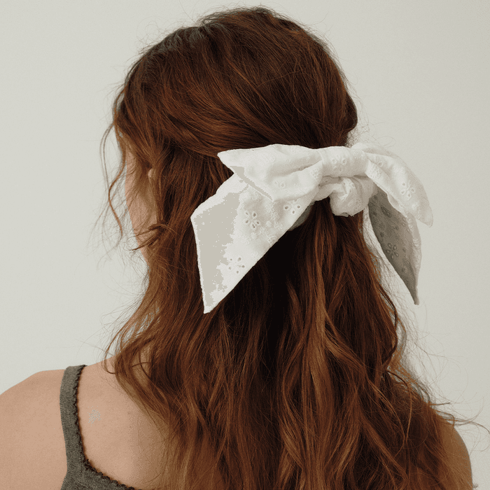 B Logo Cotton Ribbon Band_Ivory