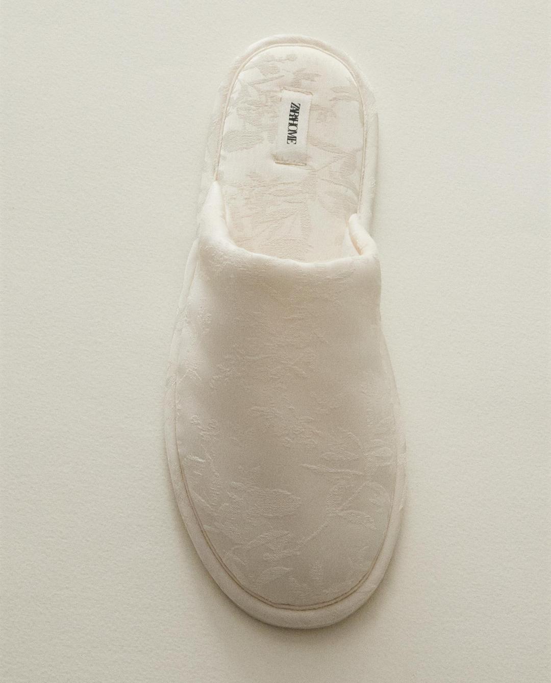 자카드 슬링백 홈 슬리퍼