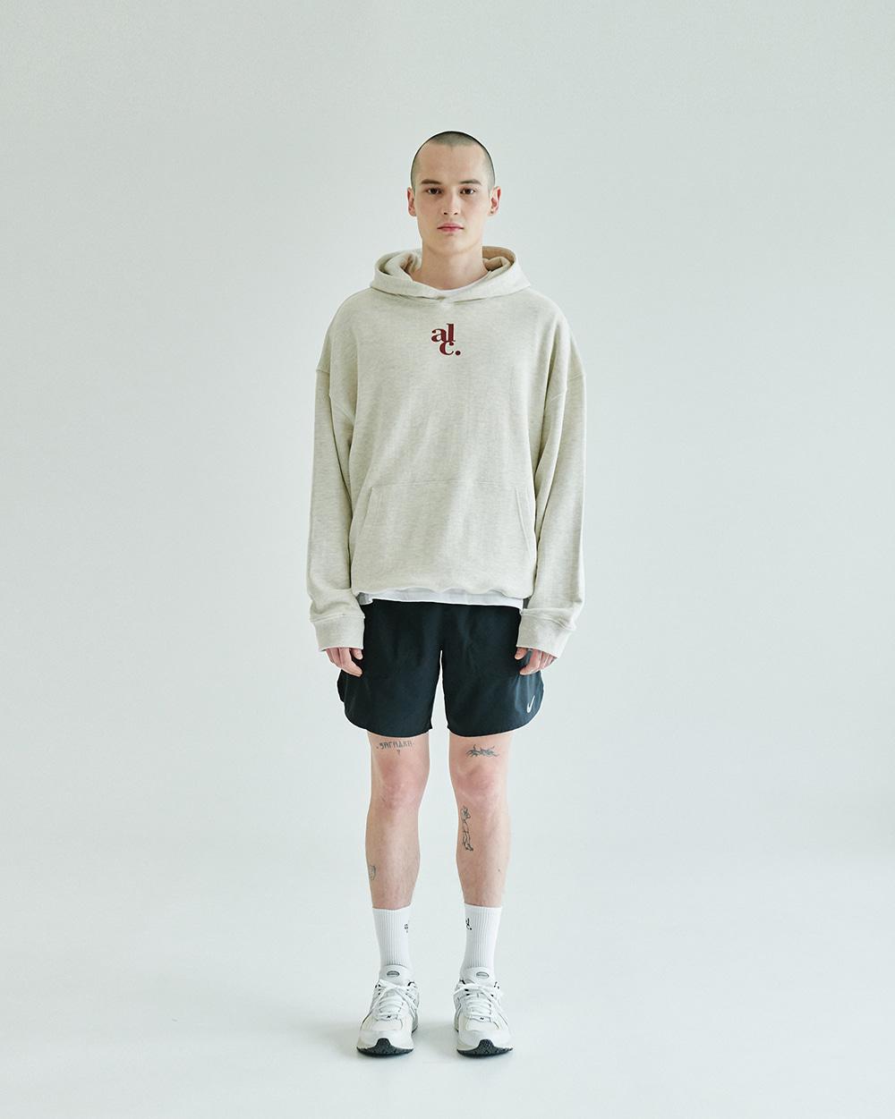 alcol. signature logo hoody oatmeal