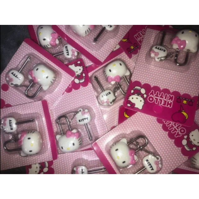 [커플키링 ! 희귀 산리오템] hello kitty mini lock / 헬로키티 자물쇠 키링 열쇠 산리오 키치 레어 하이틴 장난감 선물용 당일출고