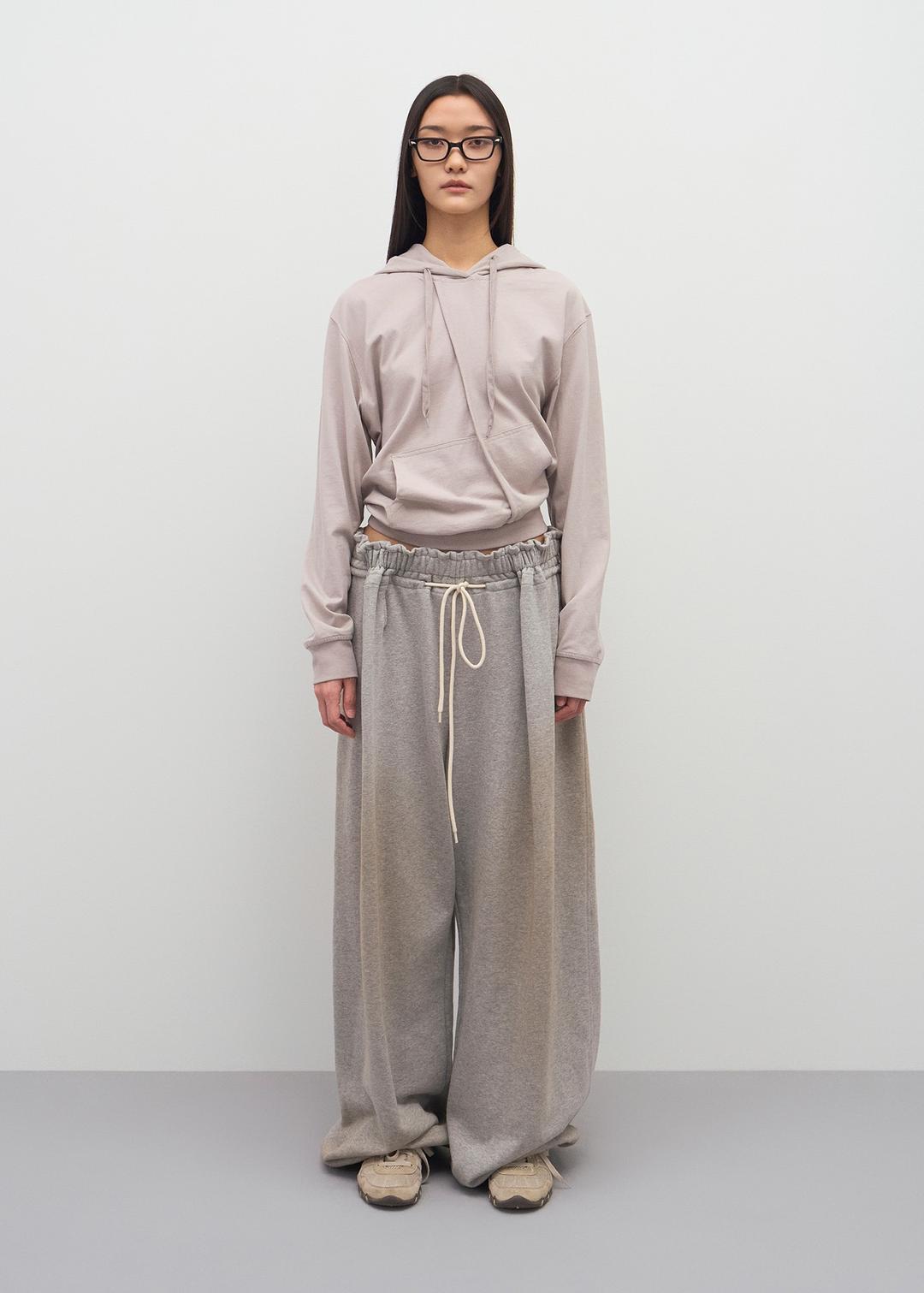 SEAM DETAIL SLIM HOODIE (LIGHT GREY)