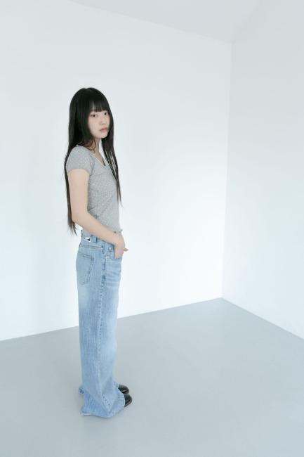 middle low rise semi boot-cut denim(S-L)