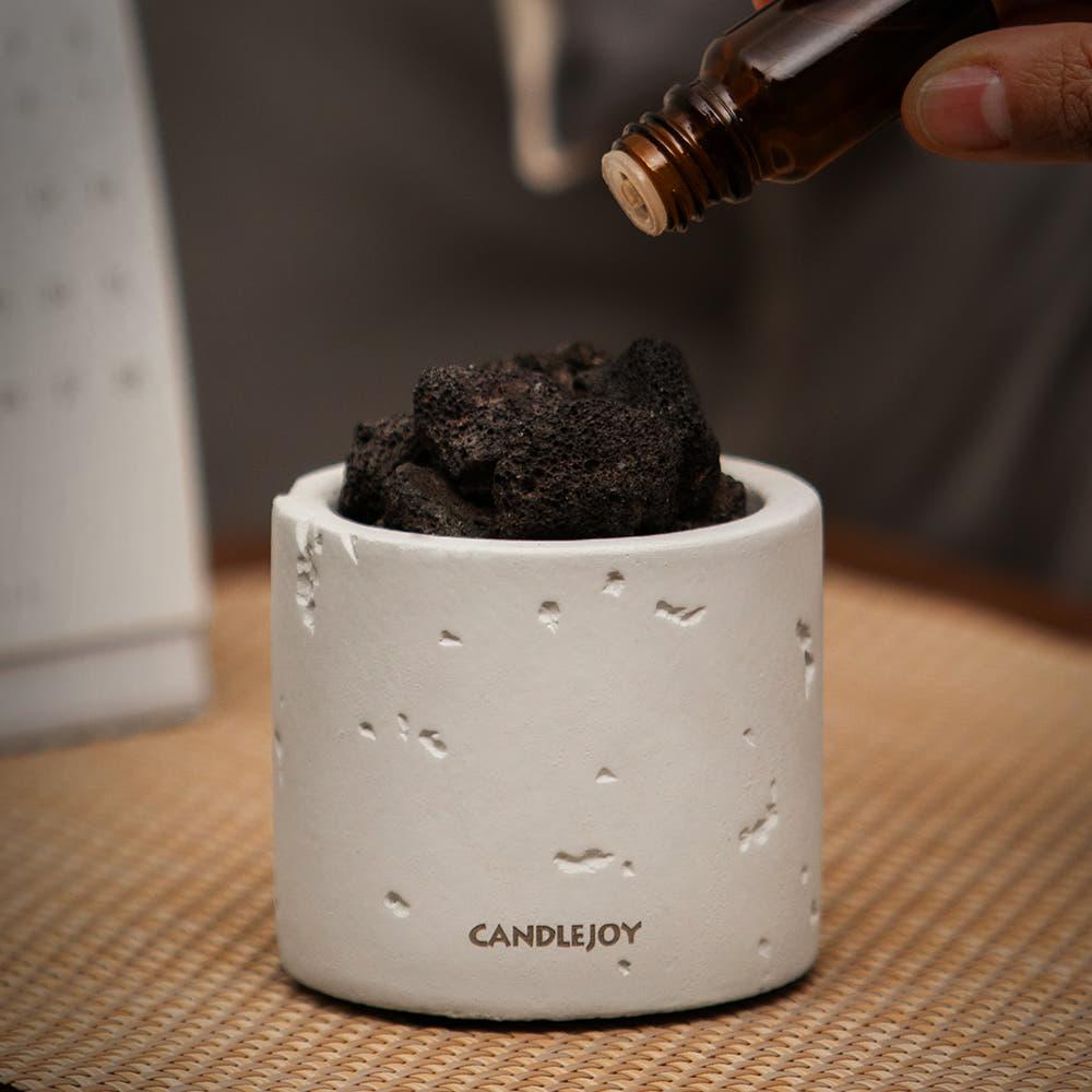 스톤 디퓨저 아로마 오일 10 mL 세트 (쇼핑백) 화이트, 유칼립투스