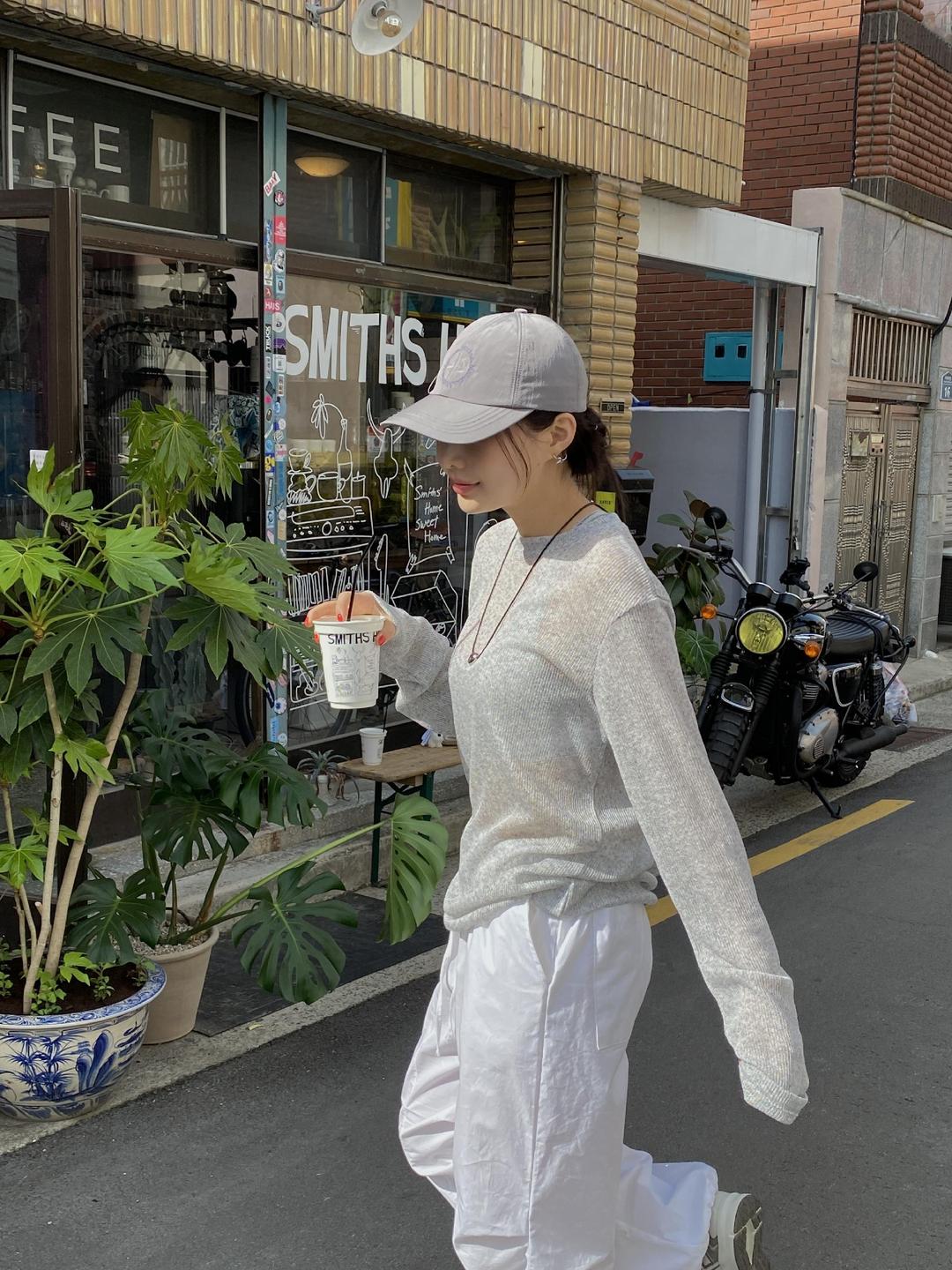문즈 여리여리 봄 여름 롱 슬리브 시스루 긴팔 티 / 4 Color
