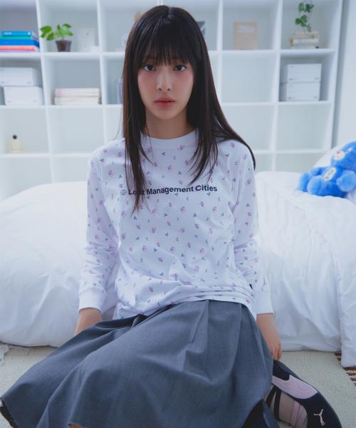 FN OG LONG SLV TEE flower white