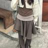 디움 체크 스커트 ( dioom check skirt )