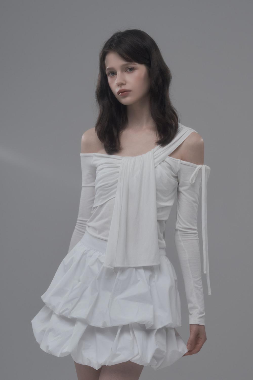 Etude Draped Top-White