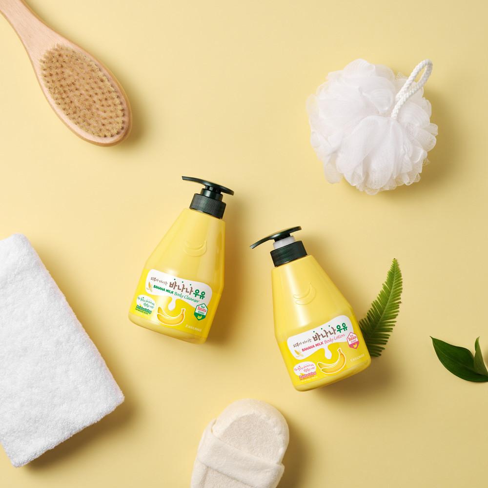 피부가 마시는 바나나 딸기 우유 대용량 바디클렌저 바디로션 560g