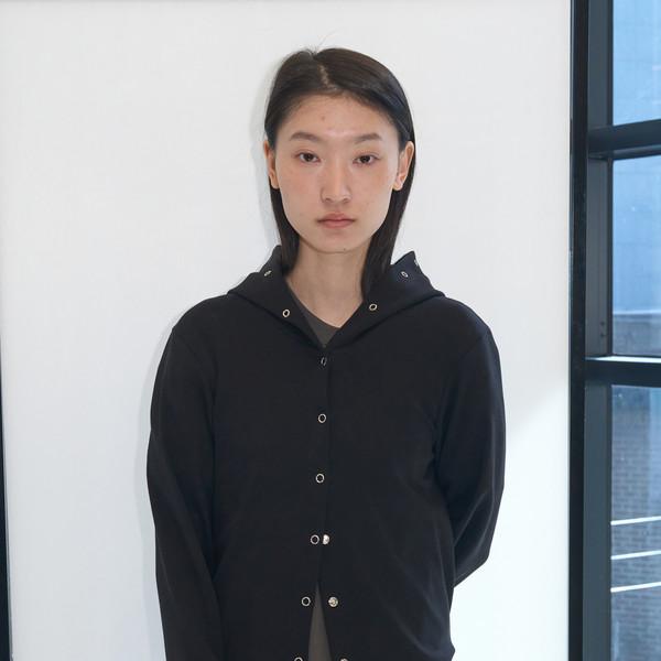 [4/8 순차 출고] Snap Hood Cardigan (Black)