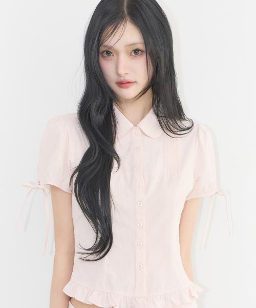 세라 퍼프 블라우스 핑크